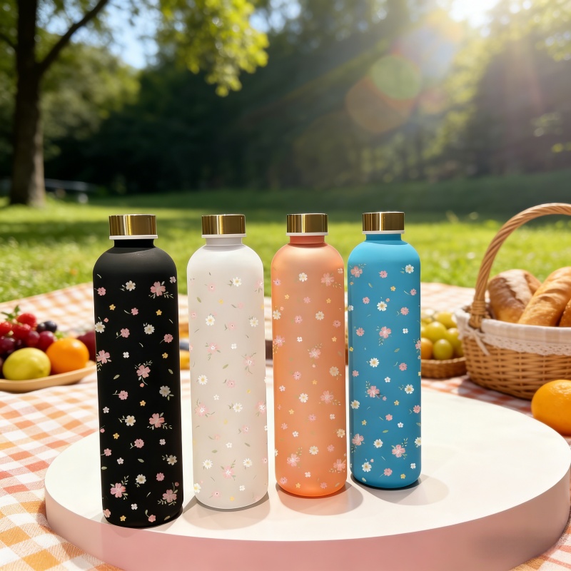 3D Printing Design Free - 3D Printed Floral Pattern Water Bottle