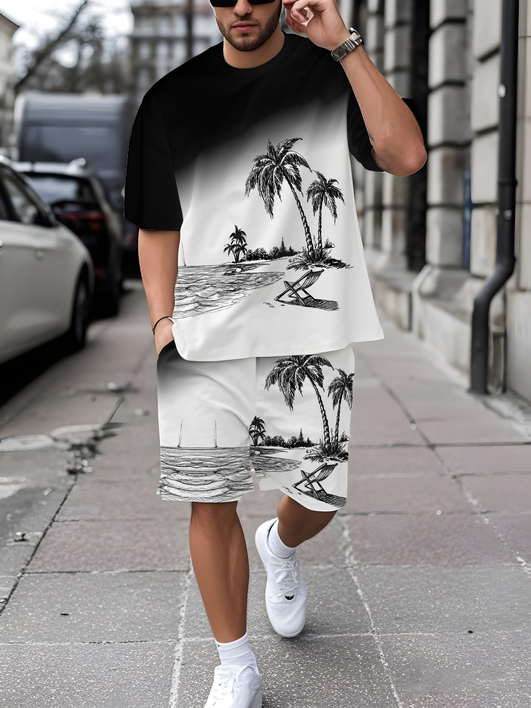 3D Printing Design Free - 2026 Summer New Men's Short-Sleeved Set