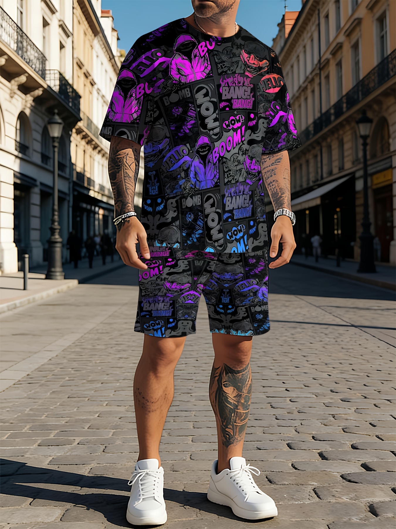 3D Printing Design Free - 2026 Summer New Men's Short-Sleeved Set