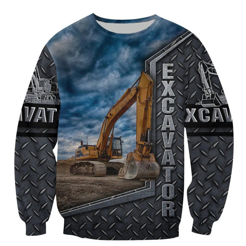 New Men's Sweatshirt 3d Print  - مراجعة 3D Printing Excavator وسعره