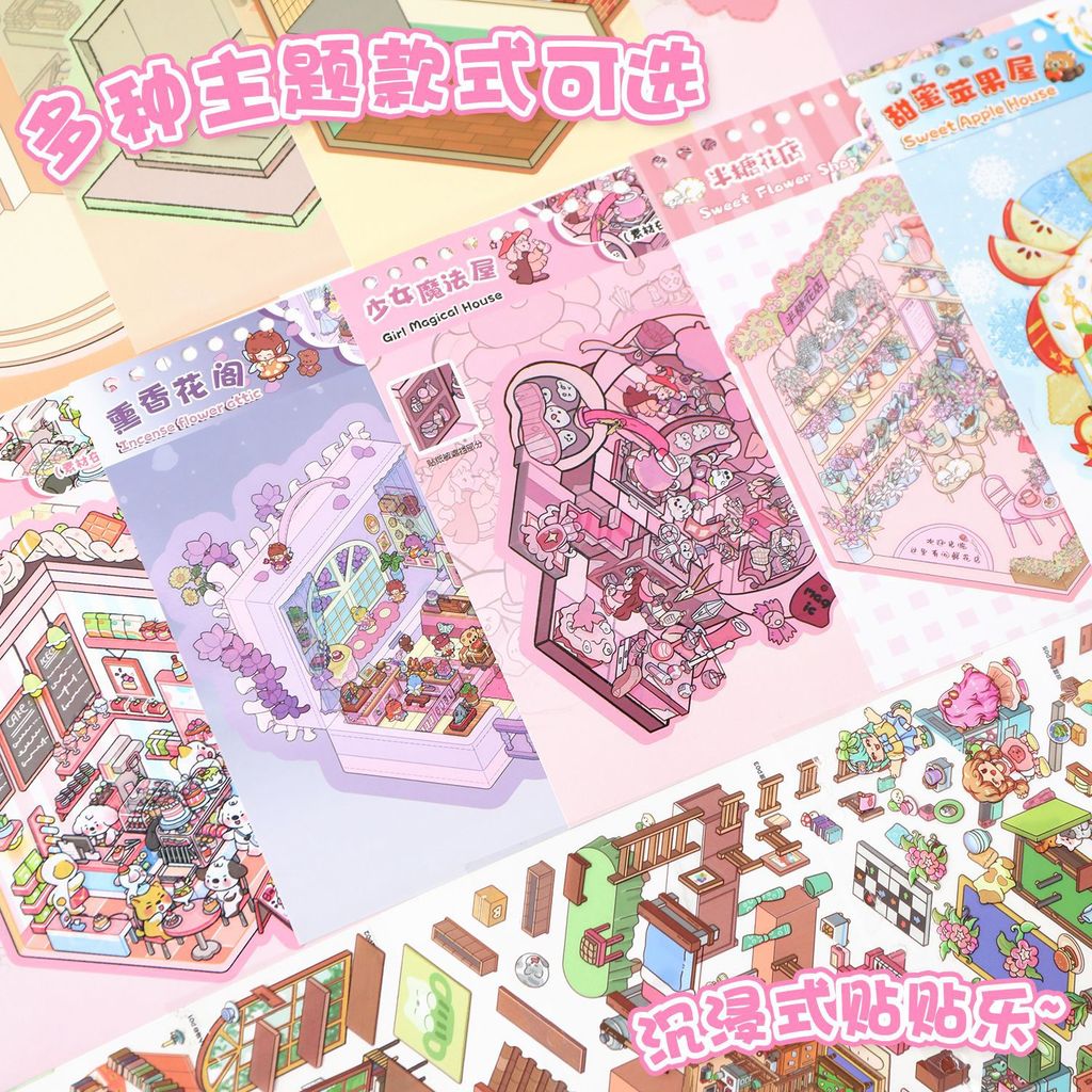 20Pcs 3D Scene Sticker Book Mi - مراجعة 3D Printing Construction وسعره