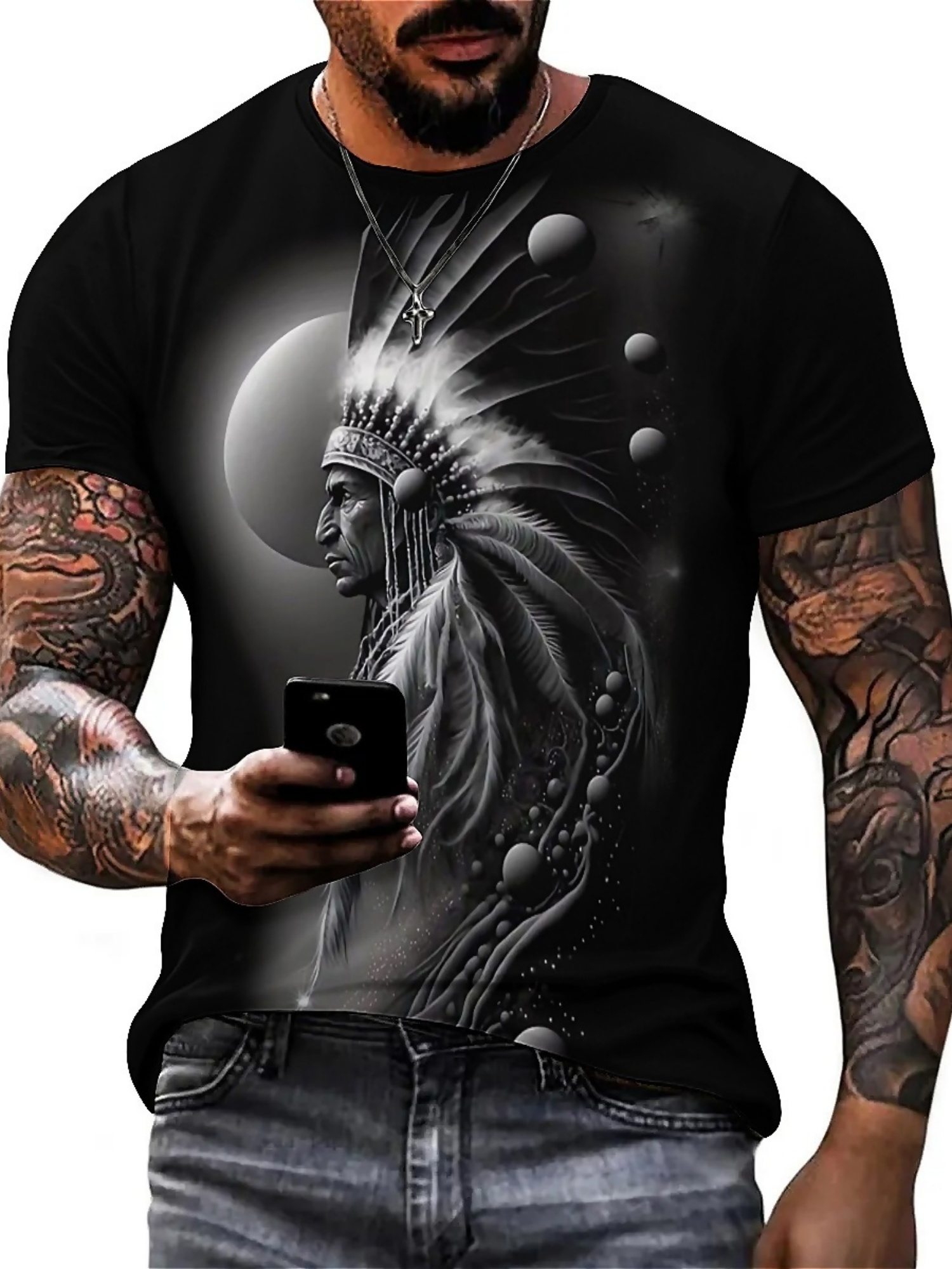 Men's 3D Printed Tribal Chieft - مراجعة 3D Printing Design Free وسعره