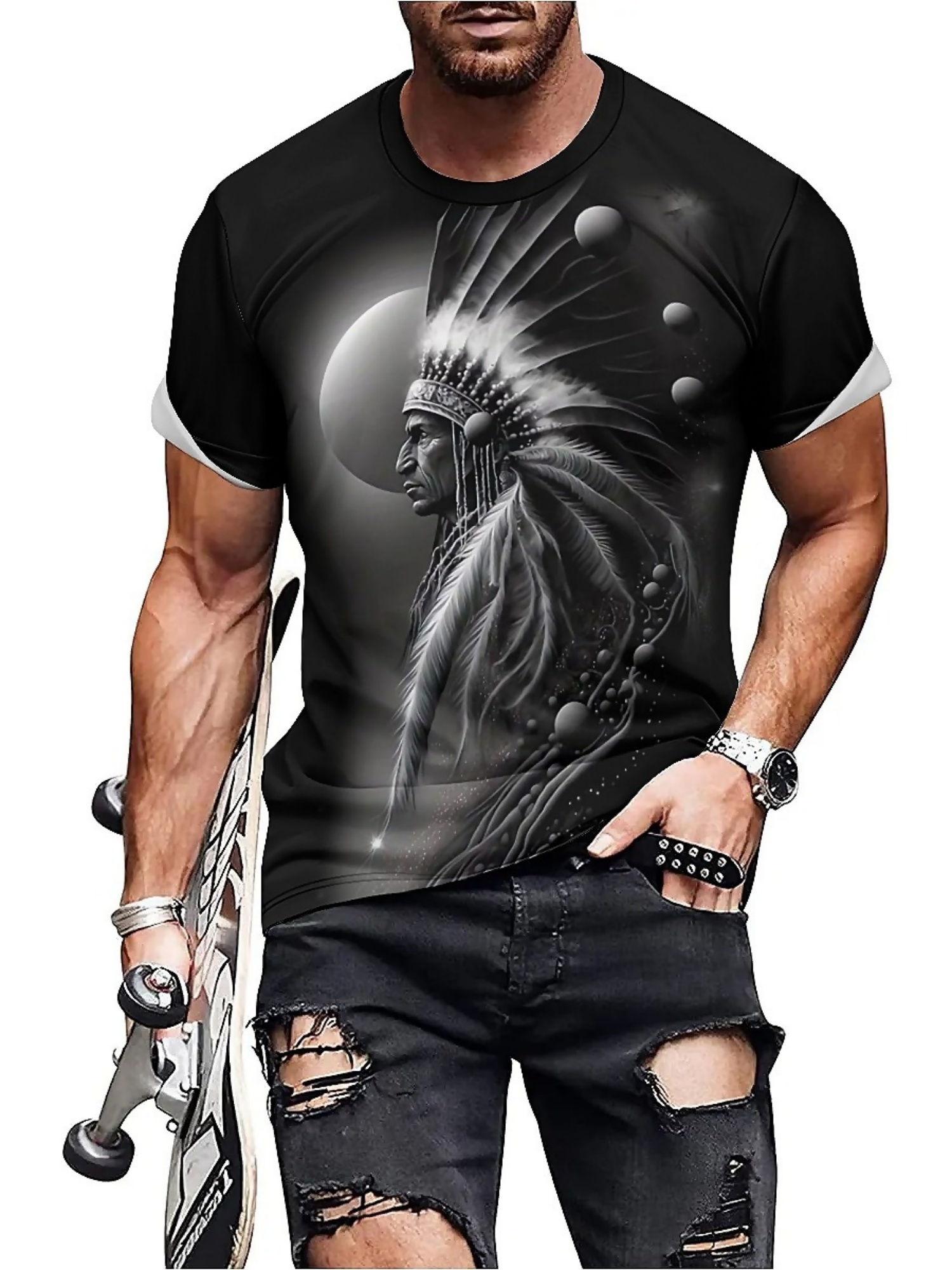Men's 3D Printed Tribal Chieft - مراجعة 3D Printing Design Free وسعره