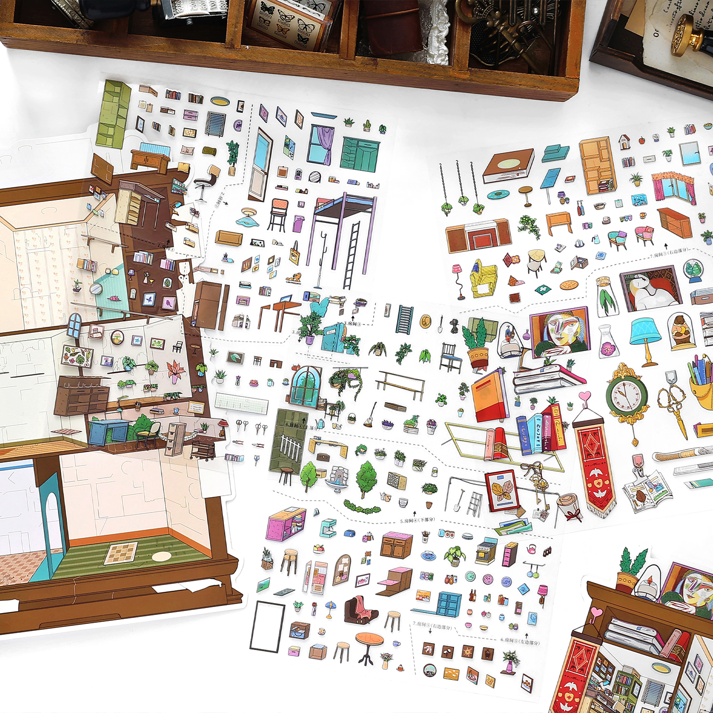 4 Sheets Cute Miniature Painti - مراجعة 3D Printing Construction وسعره