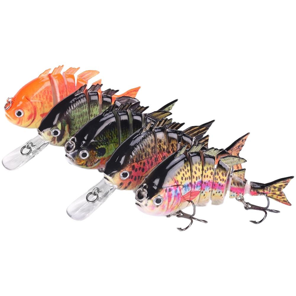5Pcs 6 Section Fishing Lure Ha - مراجعة 3D Printing Abs وسعره