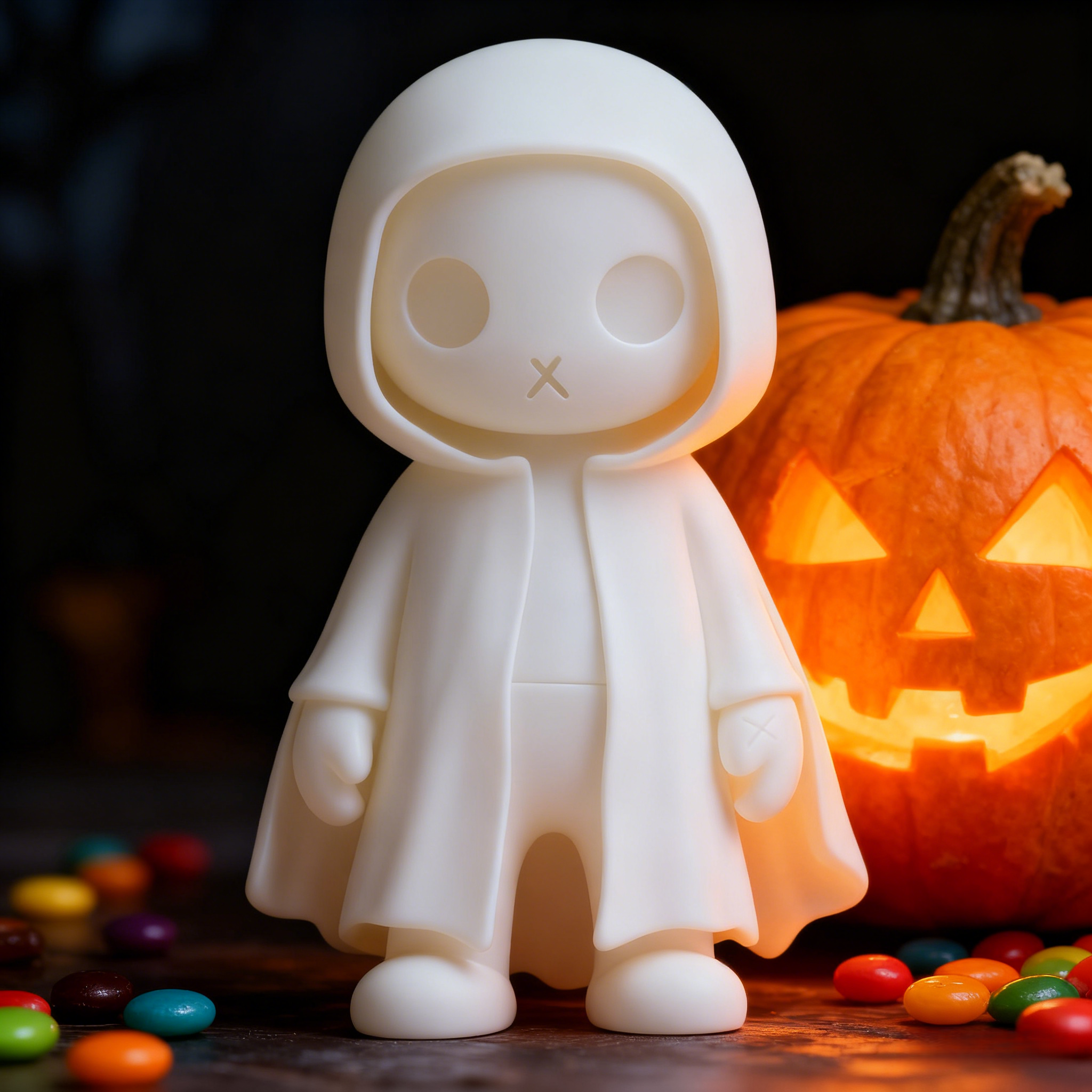 Black & White Ghost 3D Printed - مراجعة 3D Printing Viral وسعره