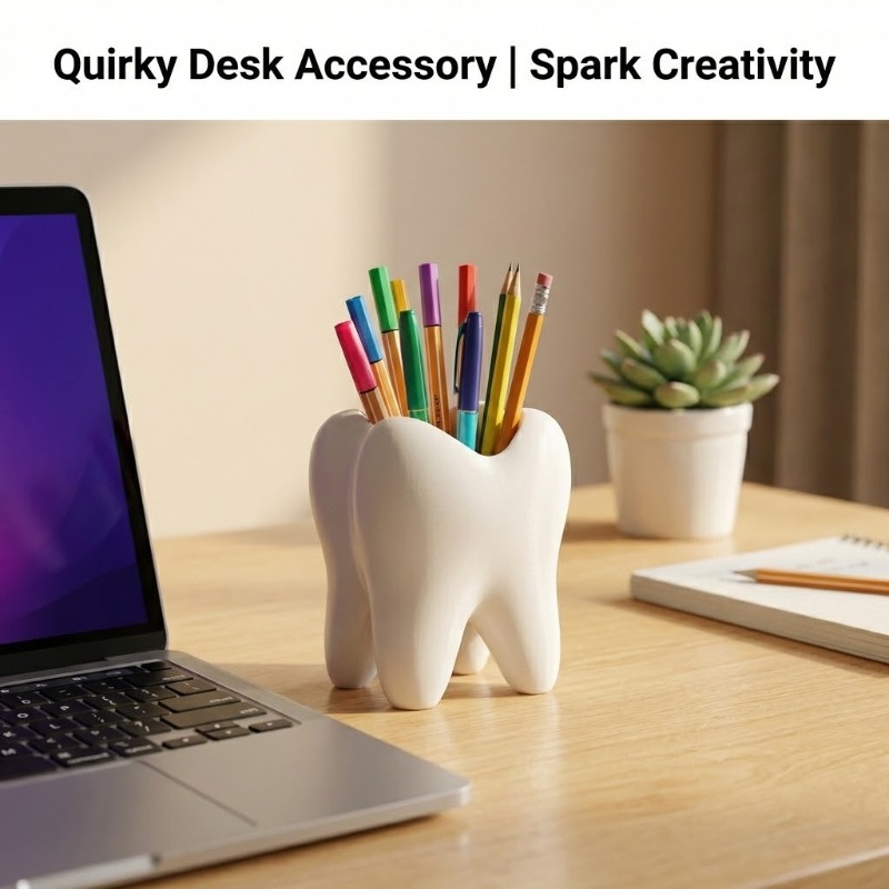 3D Printed Tooth Shaped Deskto - مراجعة 3D Printing Tooth وسعره