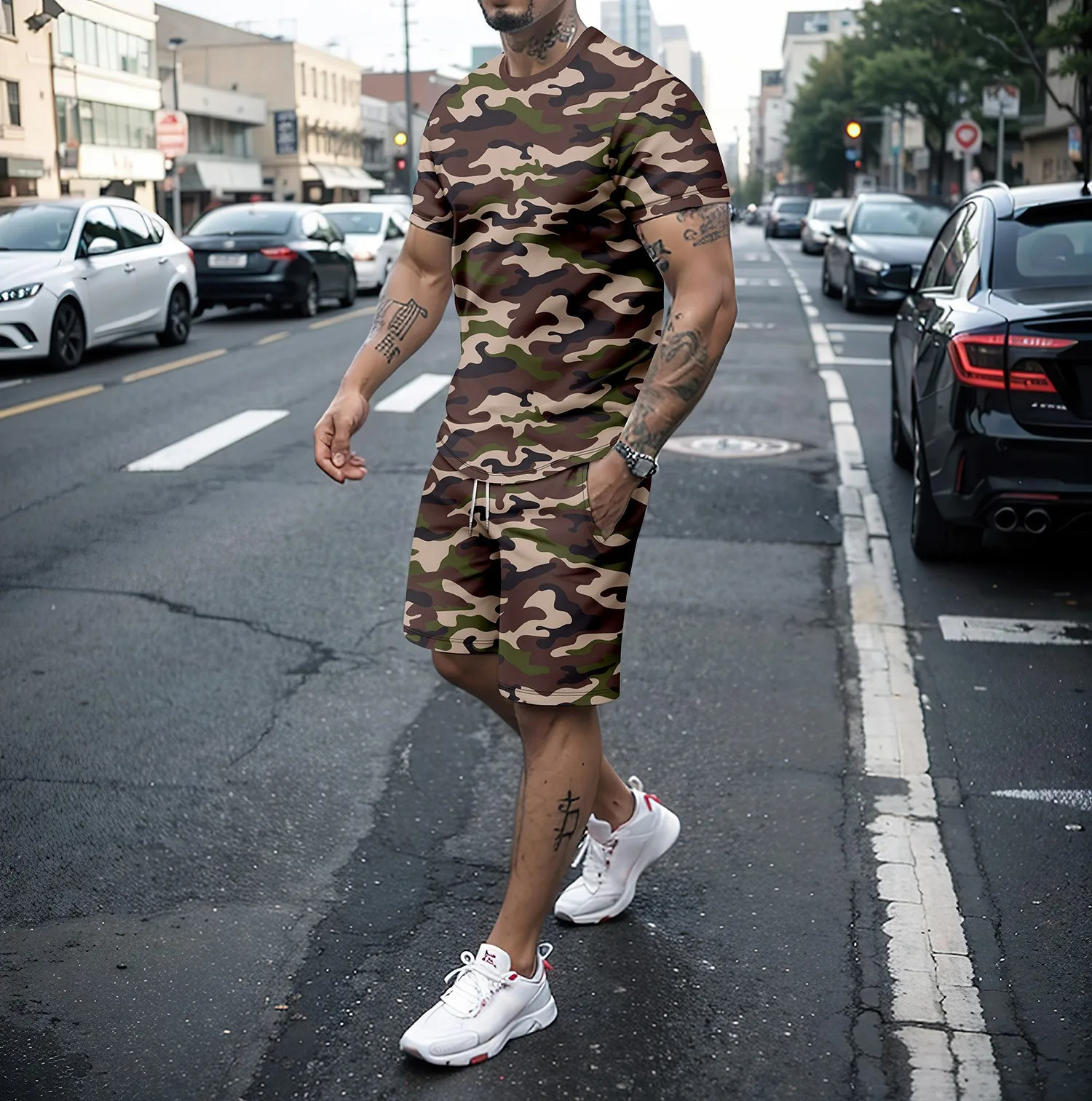 Camouflage Outdoor Tracksuits  - مراجعة 3D Printing Custom وسعره