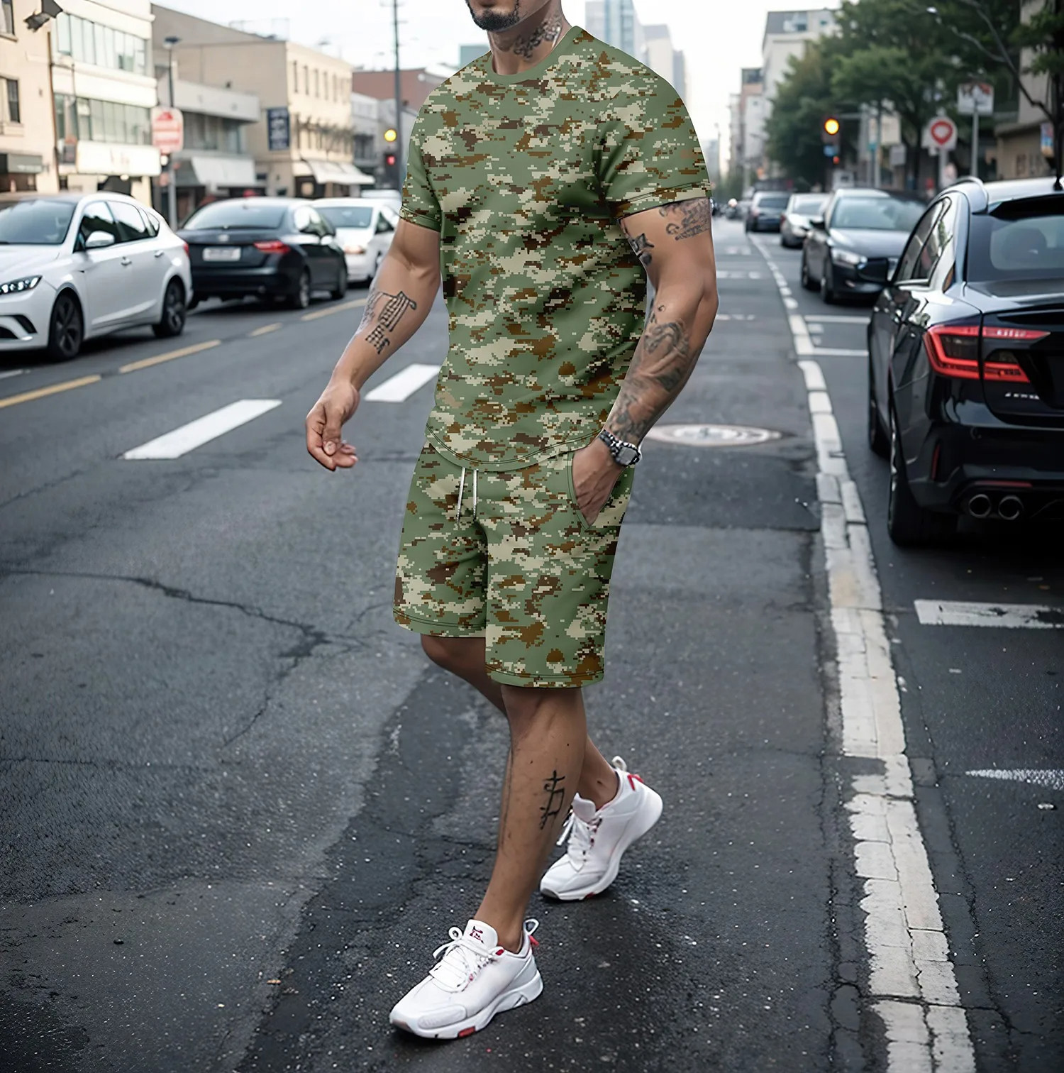 Camouflage Outdoor Tracksuits  - مراجعة 3D Printing Custom وسعره