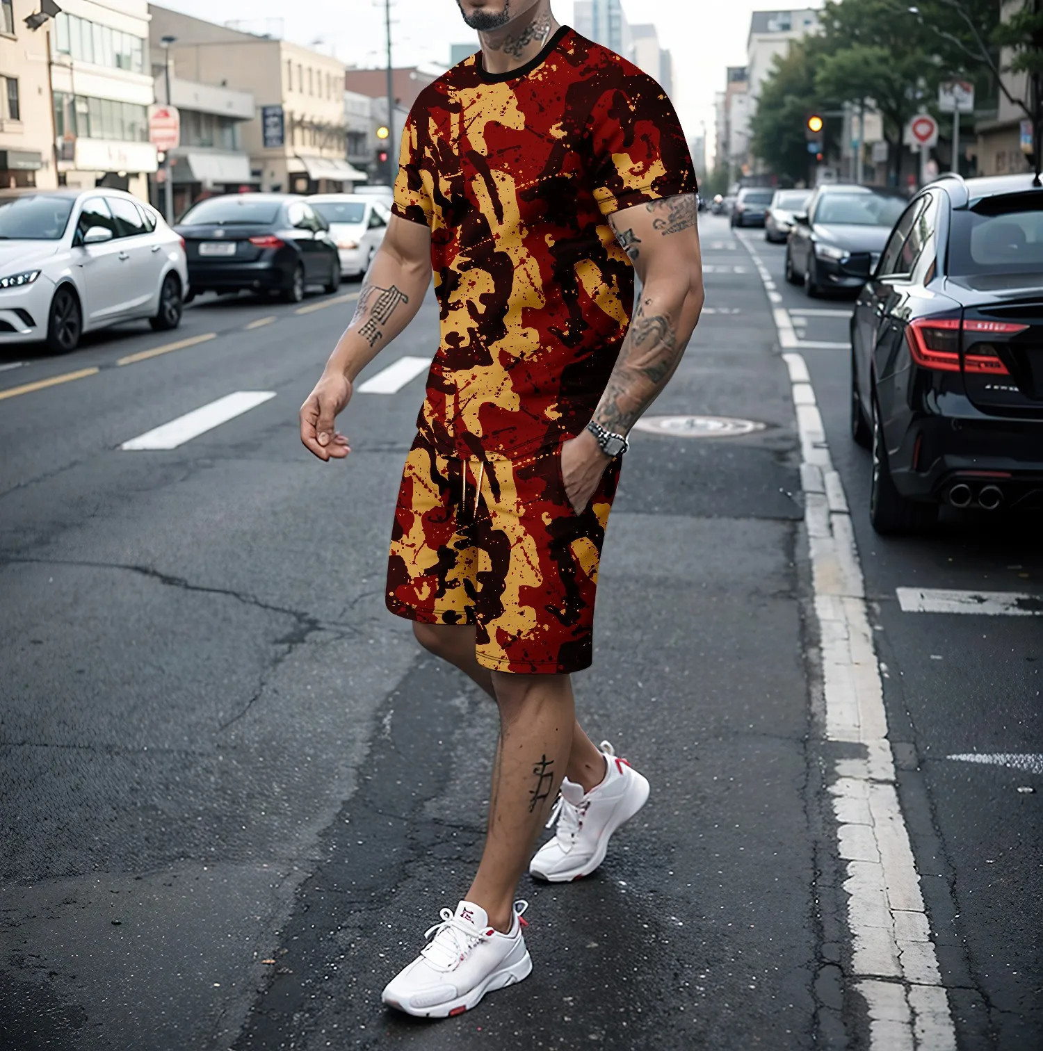 Camouflage Outdoor Tracksuits  - مراجعة 3D Printing Custom وسعره