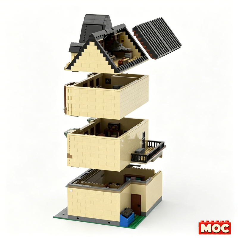 4418 Pcs Modular Town House Pr - مراجعة 3D Printing Abs وسعره
