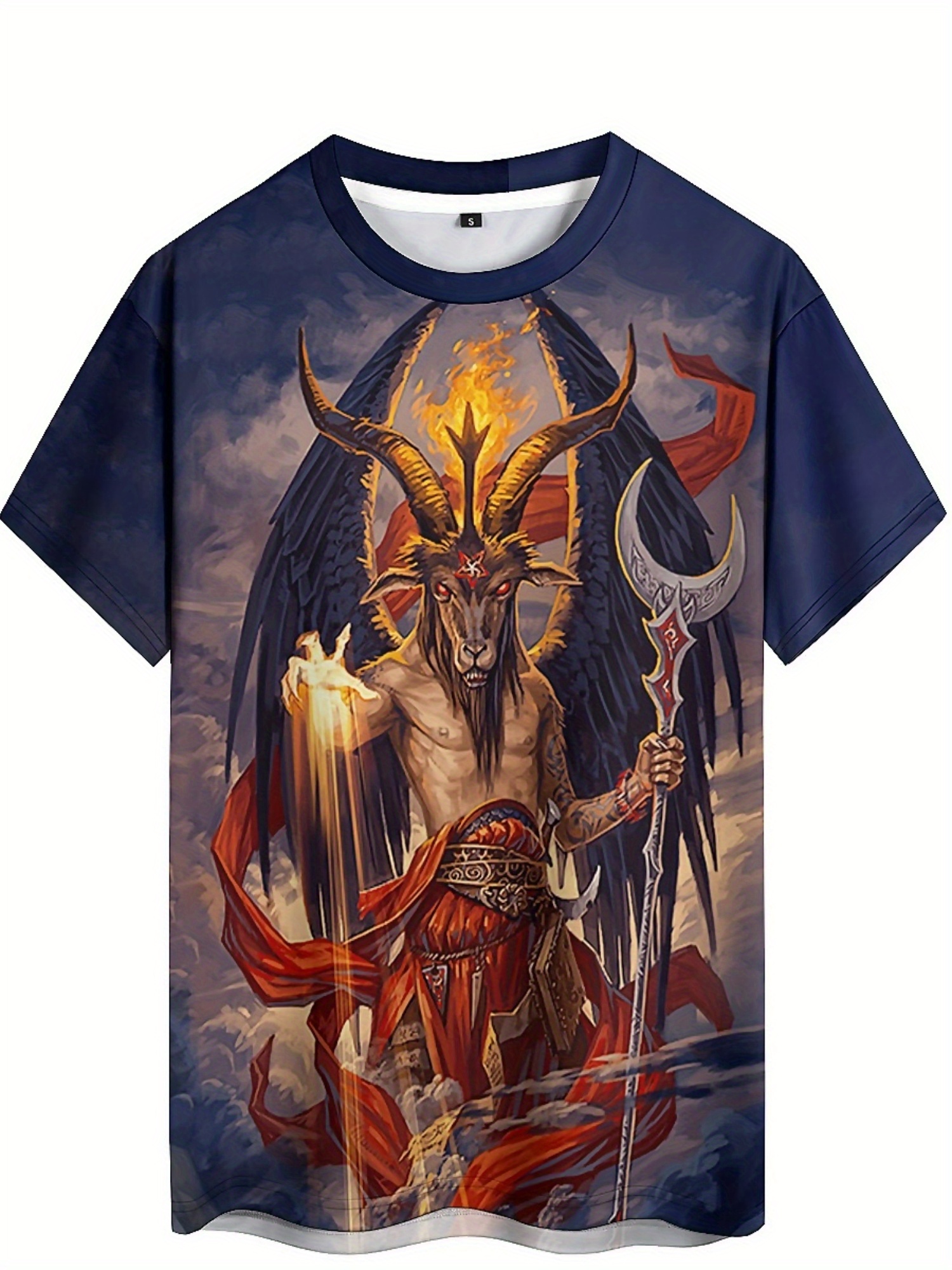 Men's 3D Demon Print T-Shirt | - مراجعة 3D Printing Design Free وسعره
