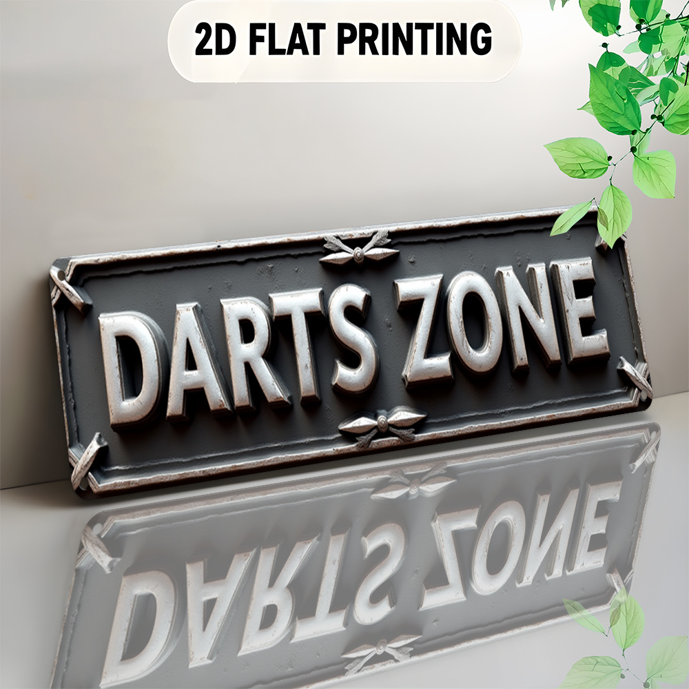 Tin Sign DARTS ZONE 2D Flat Pr - مراجعة 3D Printing Zone وسعره