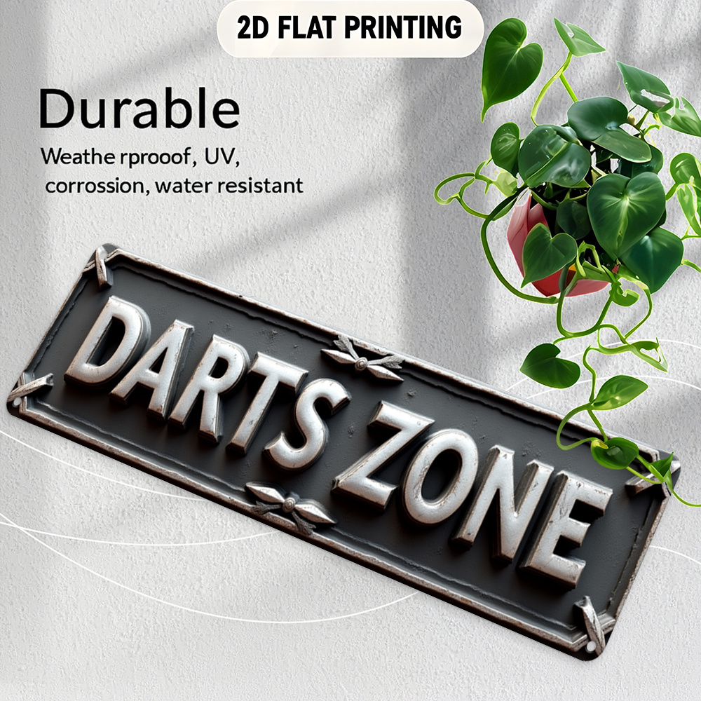 Tin Sign DARTS ZONE 2D Flat Pr - مراجعة 3D Printing Zone وسعره
